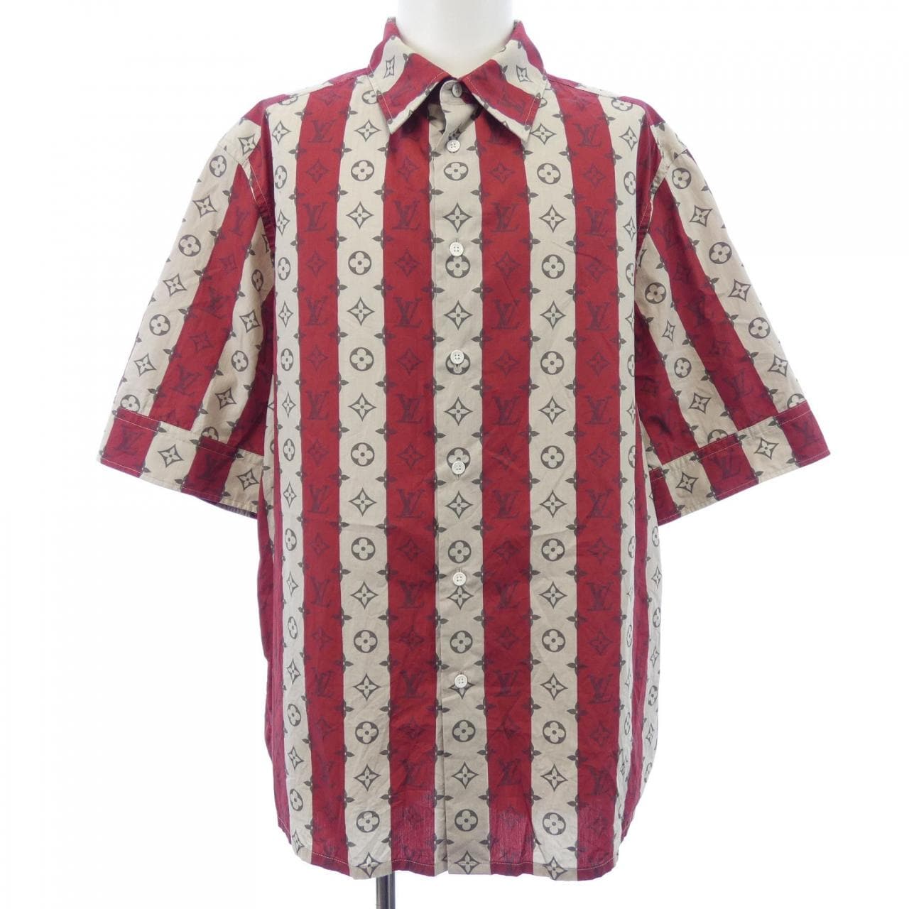 ルイヴィトン LOUIS VUITTON モノグラムトランクストライプショートスリーブ NIGO 日本限定 HMS05WJB8 S/Sシャツ