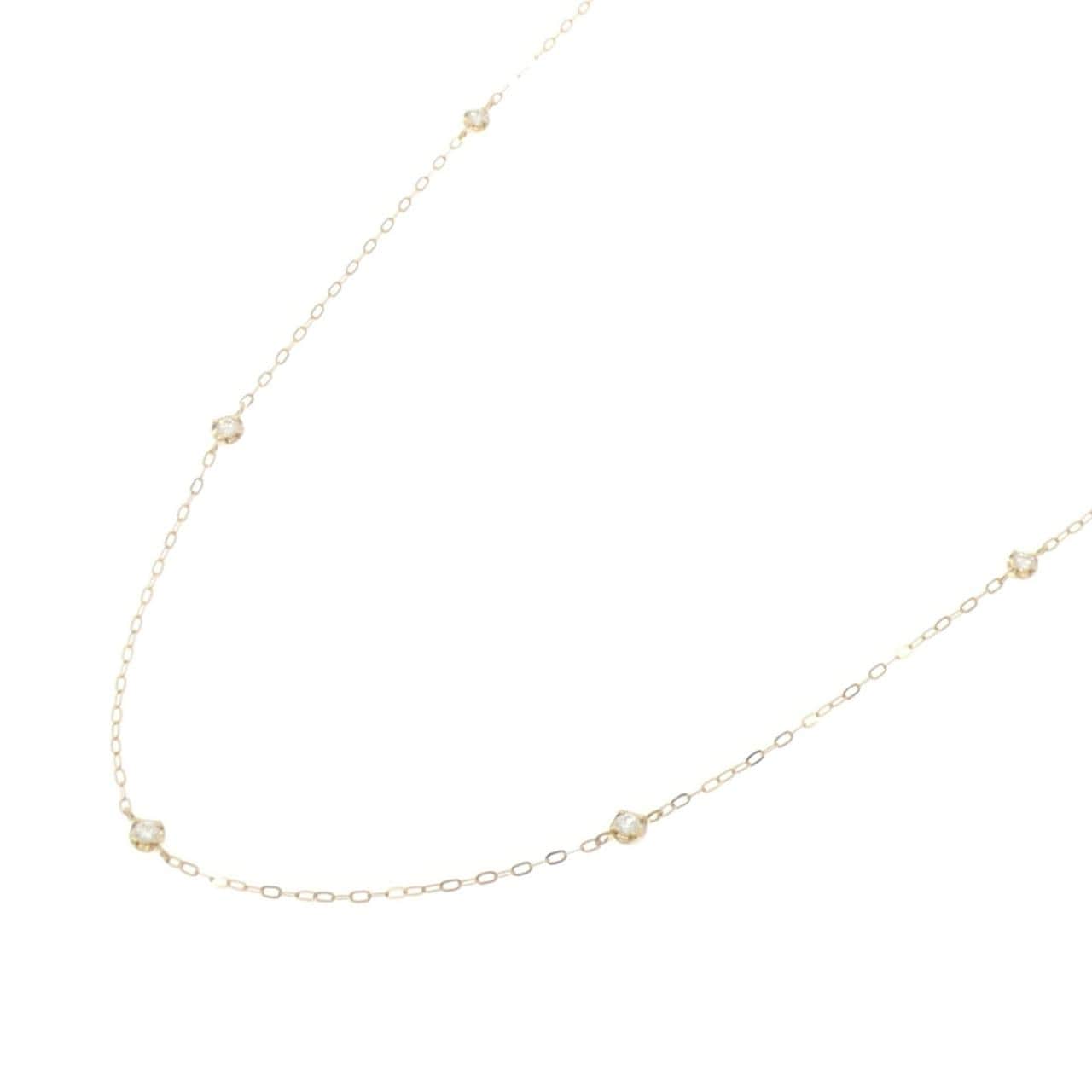K18YG ダイヤモンド ネックレス 0.09CT