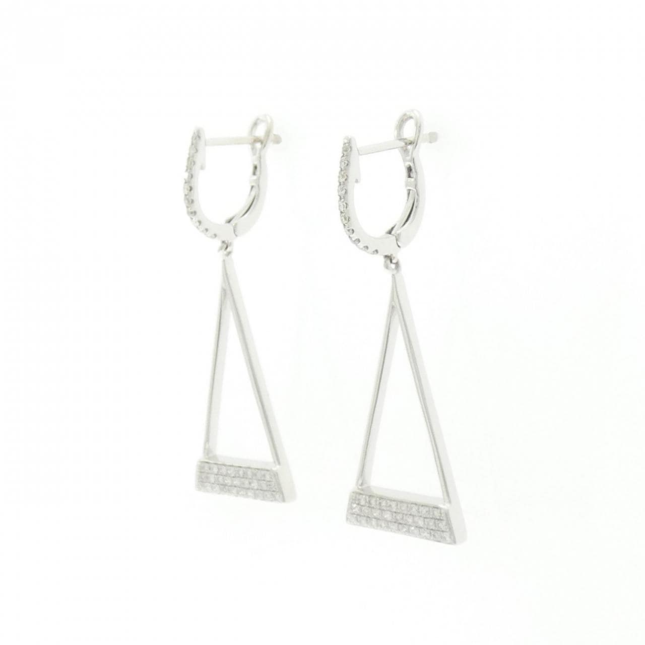 K18WG ダイヤモンド ピアス 0.37CT