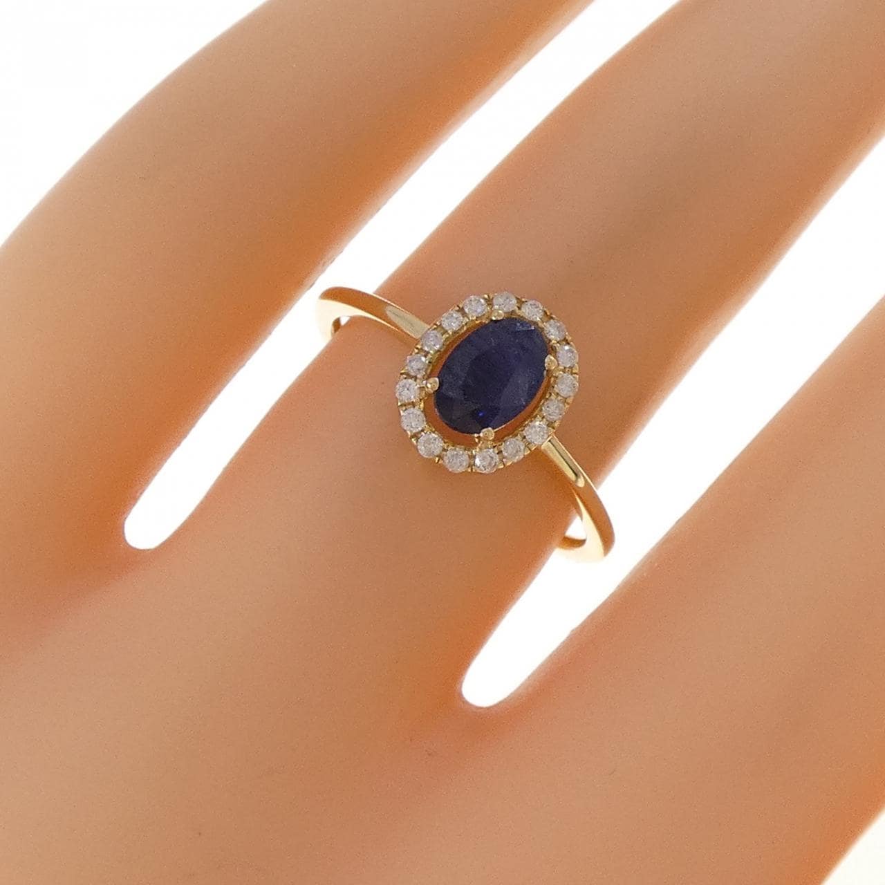 K18YG サファイヤ リング 0.55CT