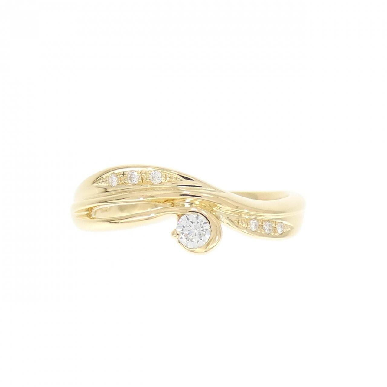 K18YG ダイヤモンド リング 0.12CT