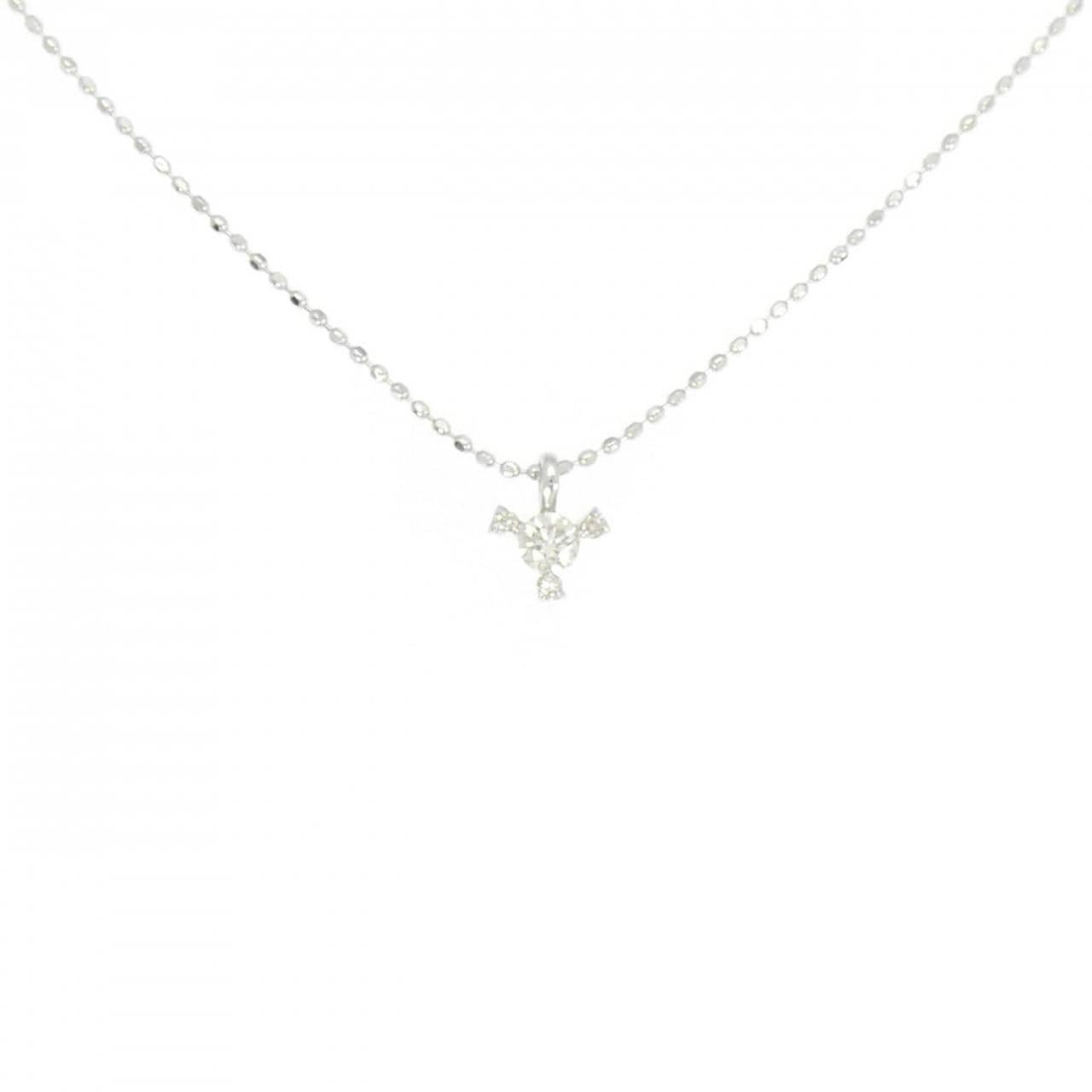 K18WG ダイヤモンド ネックレス 0.12CT