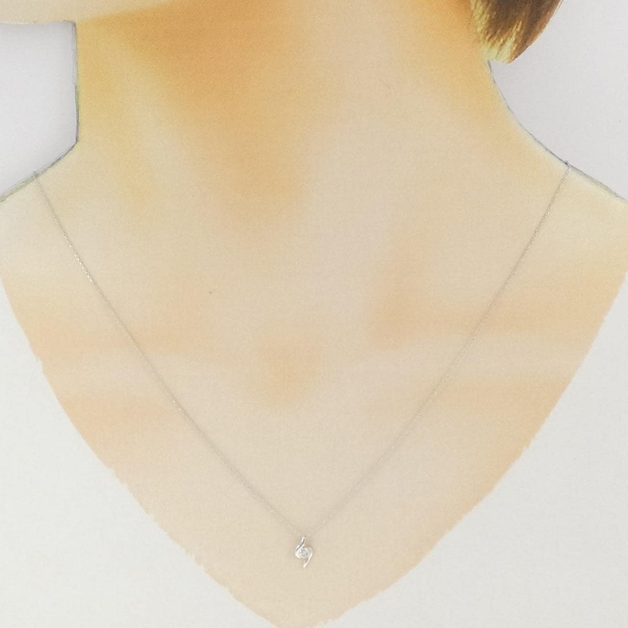 K10WG ダイヤモンド ネックレス 0.05CT