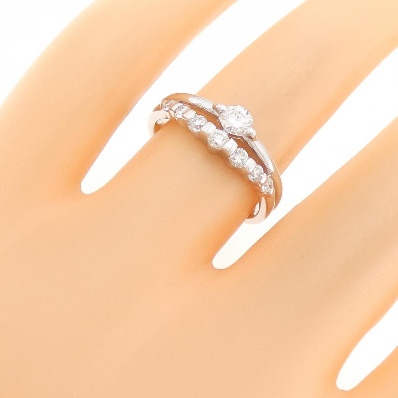 K18WG ダイヤモンド リング 0.188CT