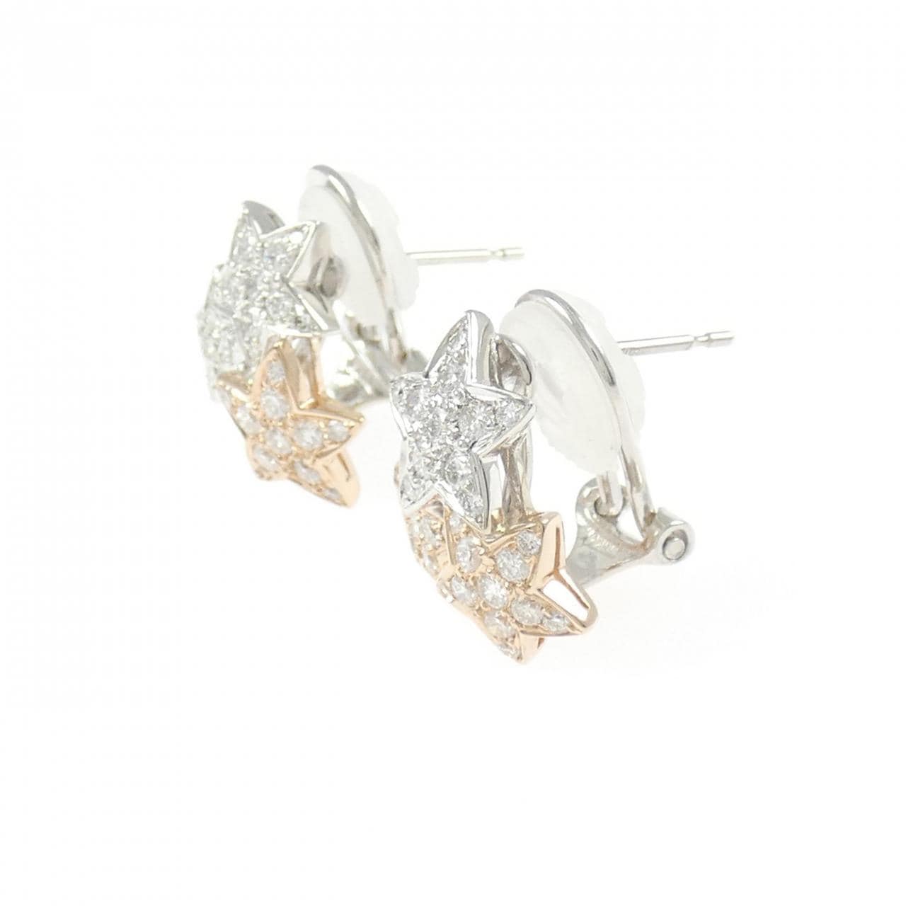 K14WG/K14PG スター ダイヤモンド ピアス