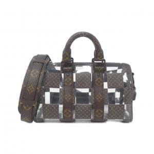 LOUIS VUITTON Monogram Chess Keepall Bandouliere 25cm M20872 Boston Bag