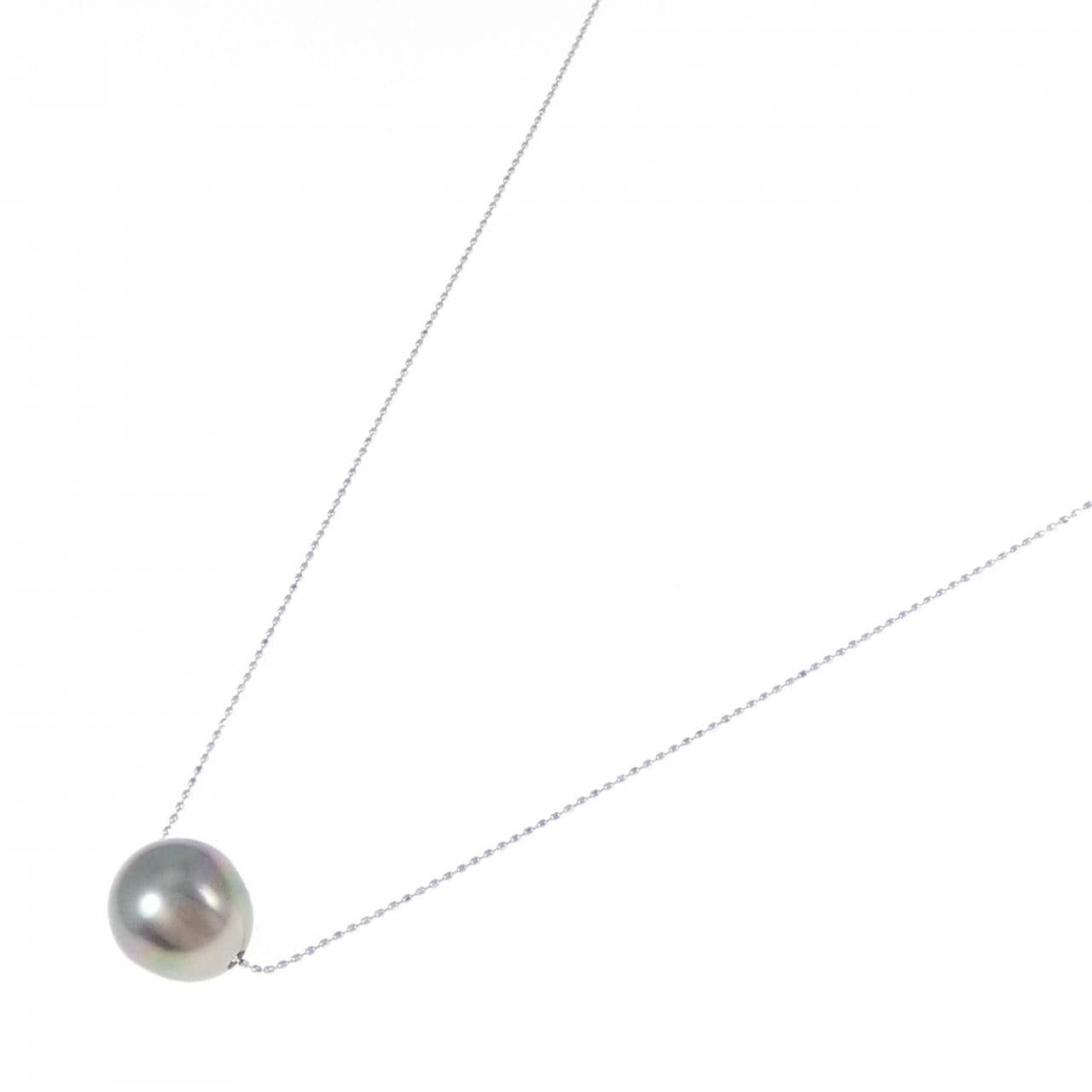 K18WG 黒蝶パール ネックレス 10.2mm