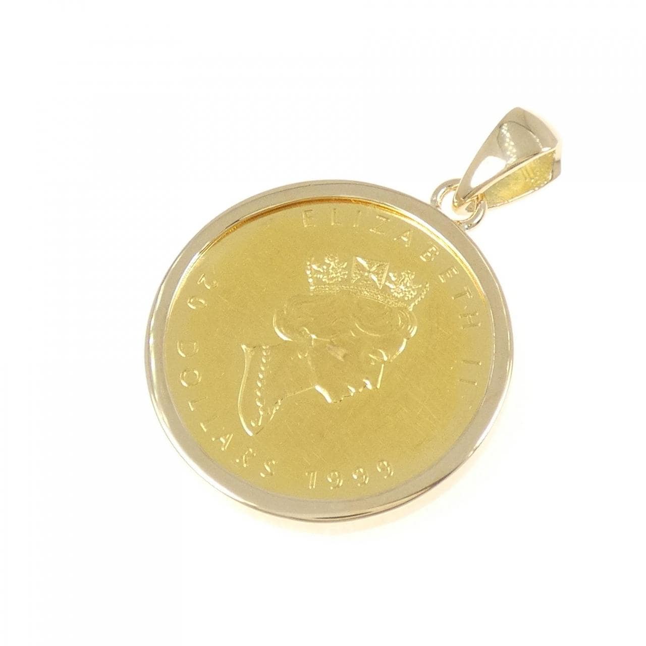 K18YG(枠) コイン ペンダント