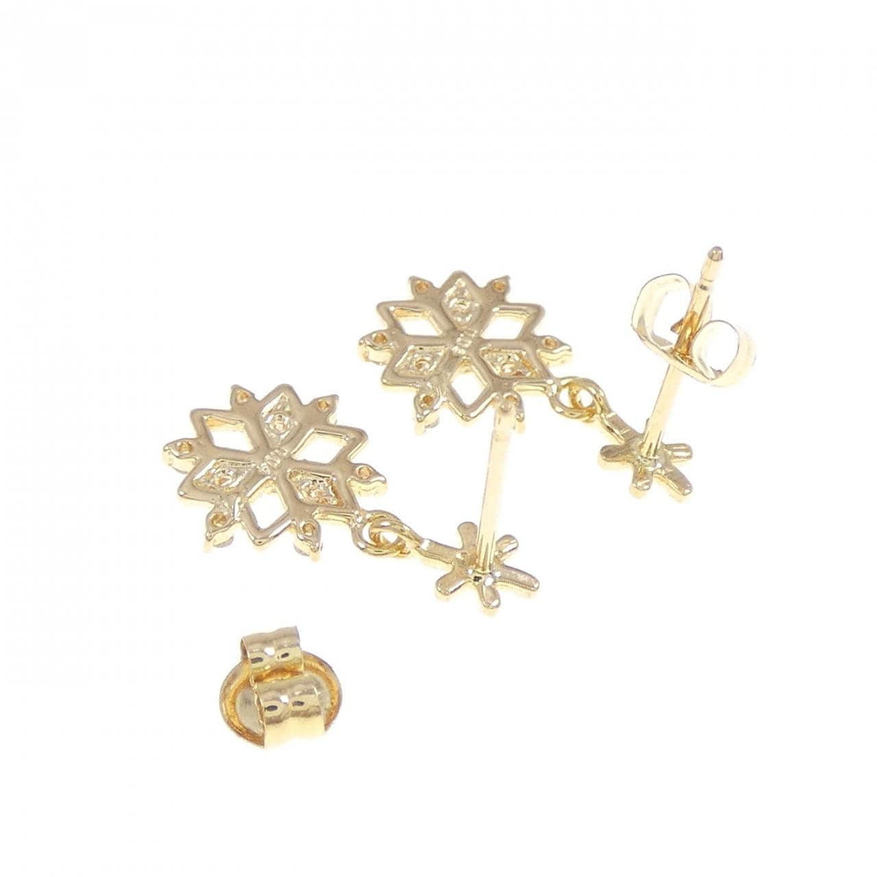 K18YG ダイヤモンド ピアス 0.08CT