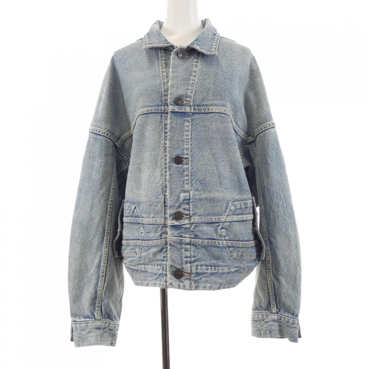 バレンシアガ BALENCIAGA アップサイドダウンデニムジャケット 625989 TJW79 デニムジャケット