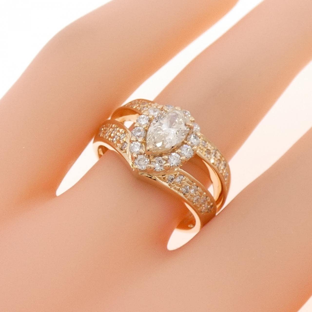 K18PG ダイヤモンド リング 0.600CT