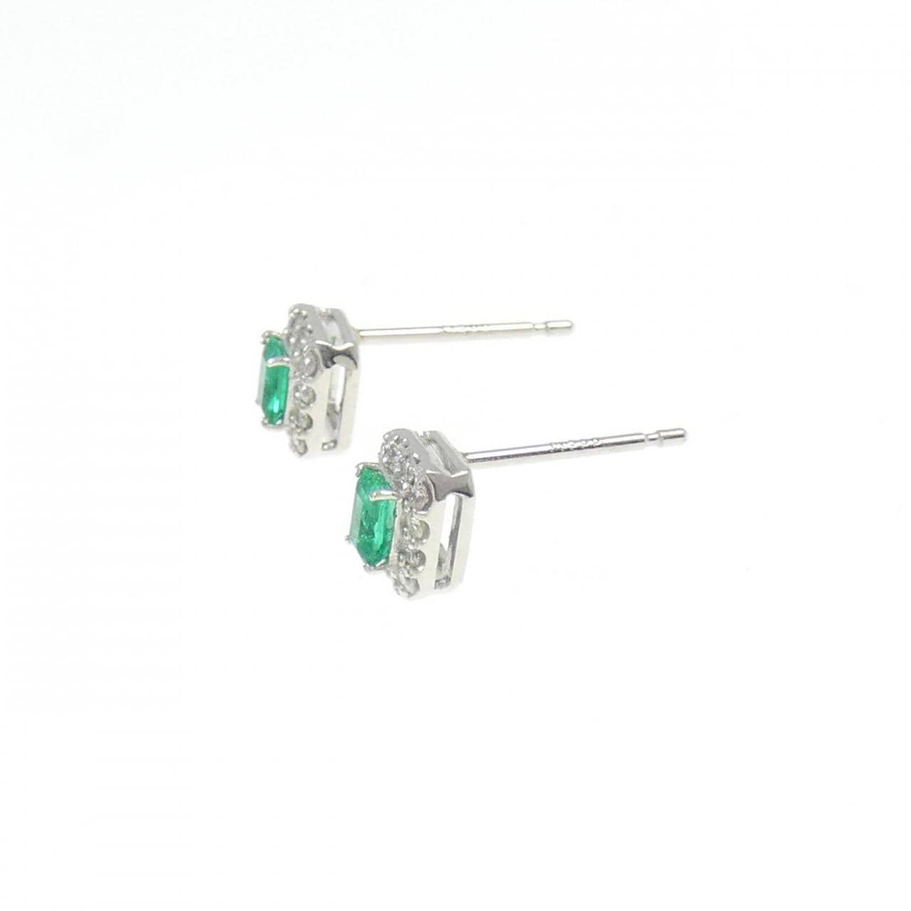 [新品] PT900 祖母綠耳環 0.19CT