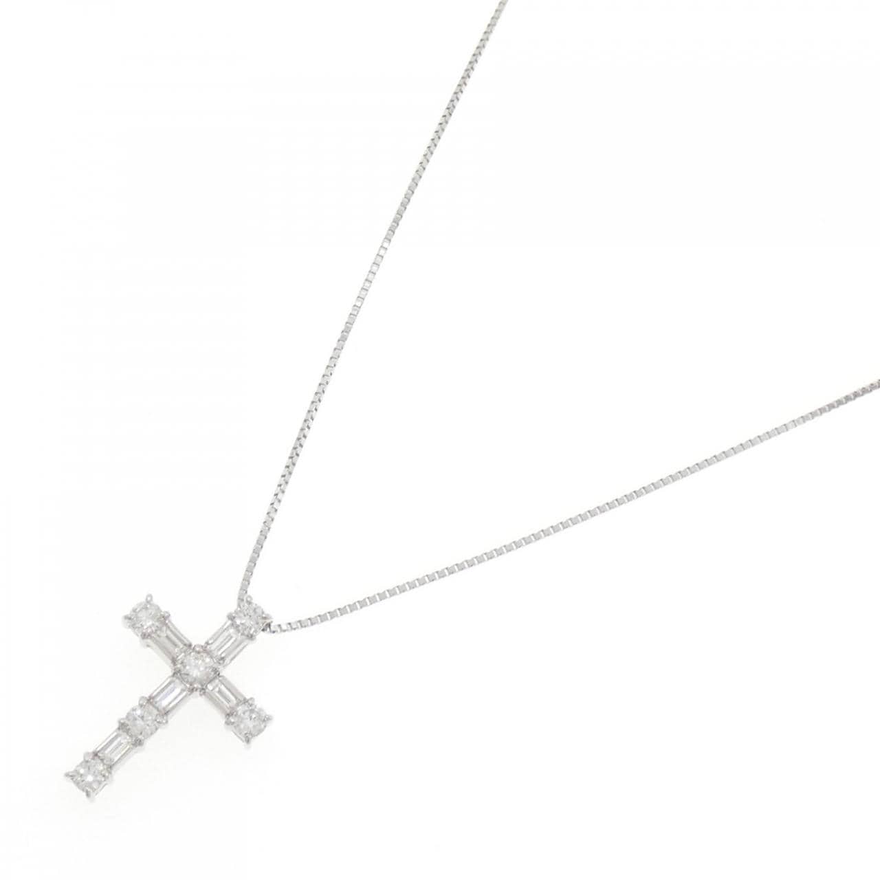 PT900/PT850 クロス ダイヤモンド ネックレス 0.50CT