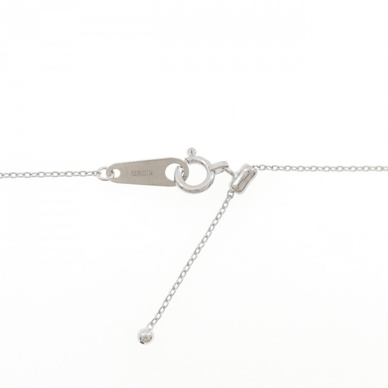 K18WG クロス ダイヤモンド ネックレス 0.50CT
