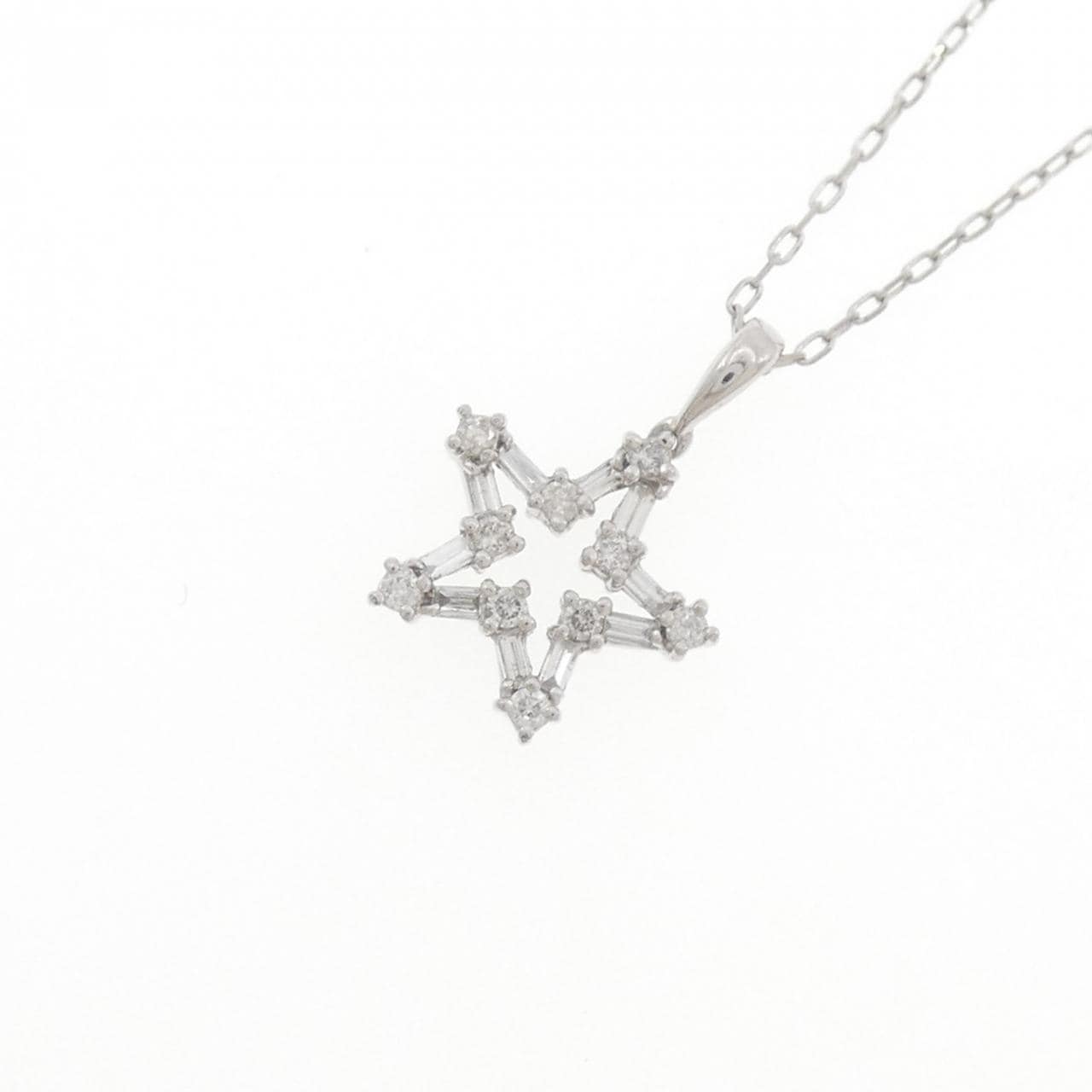 PT900/PT850 スター ダイヤモンド ネックレス 0.30CT