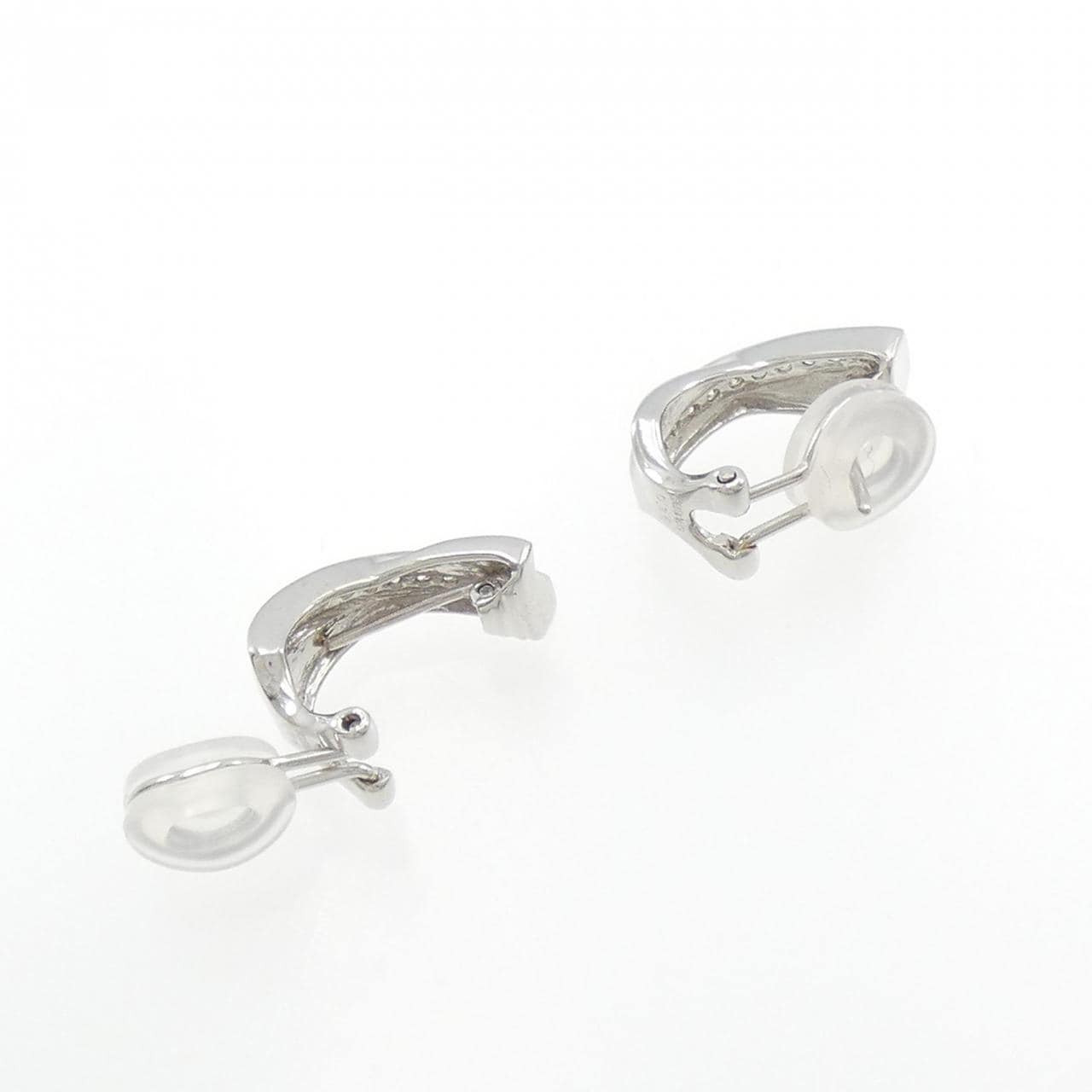 K18WG鑽石耳環/耳夹0.30CT
