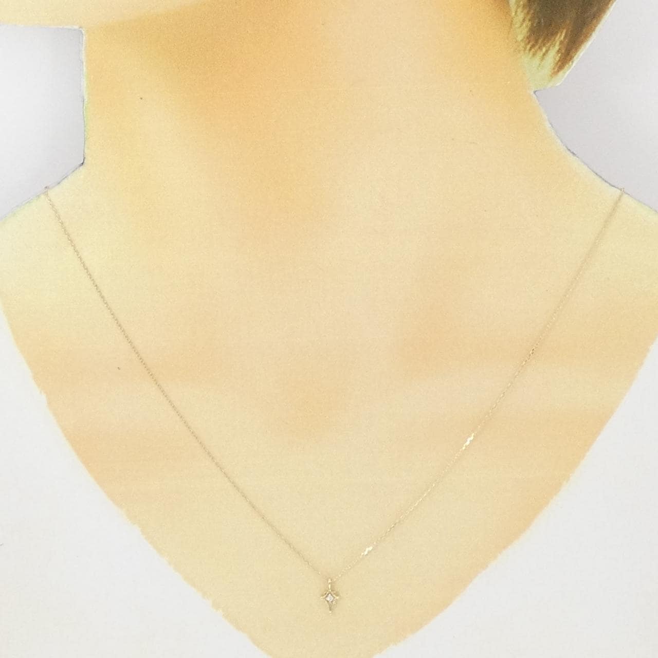 K10YG ダイヤモンド ネックレス 0.01CT