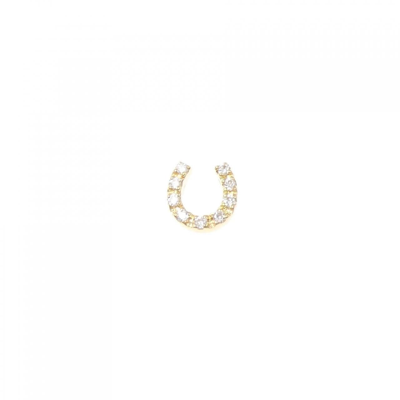 エテ ホースシュー ダイヤモンド ピアス 0.02CT 片耳