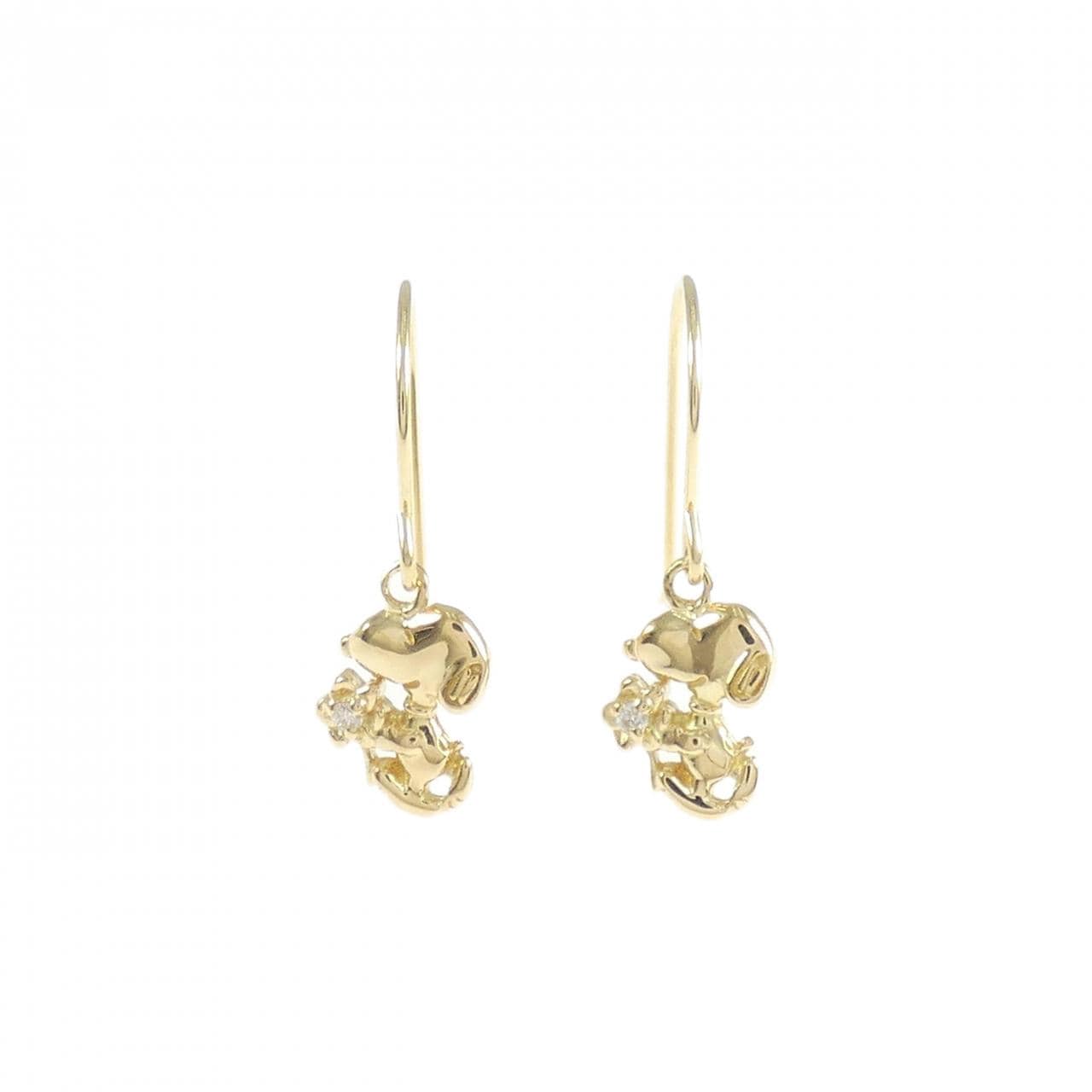 K18YG ダイヤモンド ピアス 0.01CT