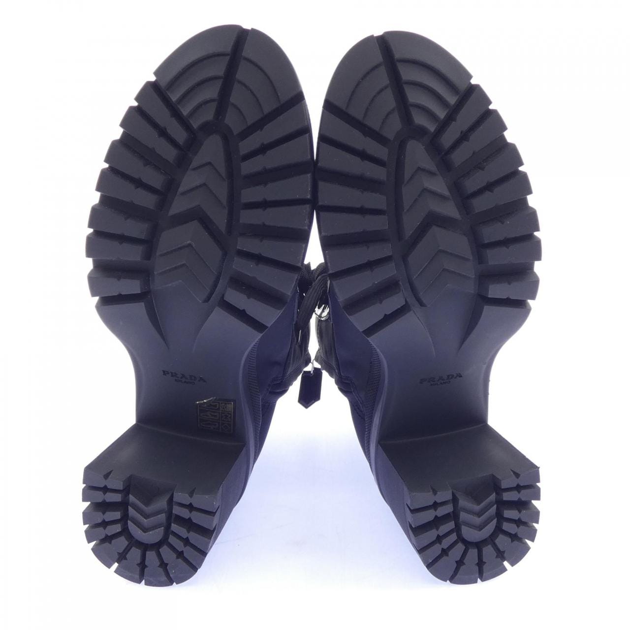 プラダ PRADA ブラッシュドレザー 1T239N トライアングルロゴ ブーツ
