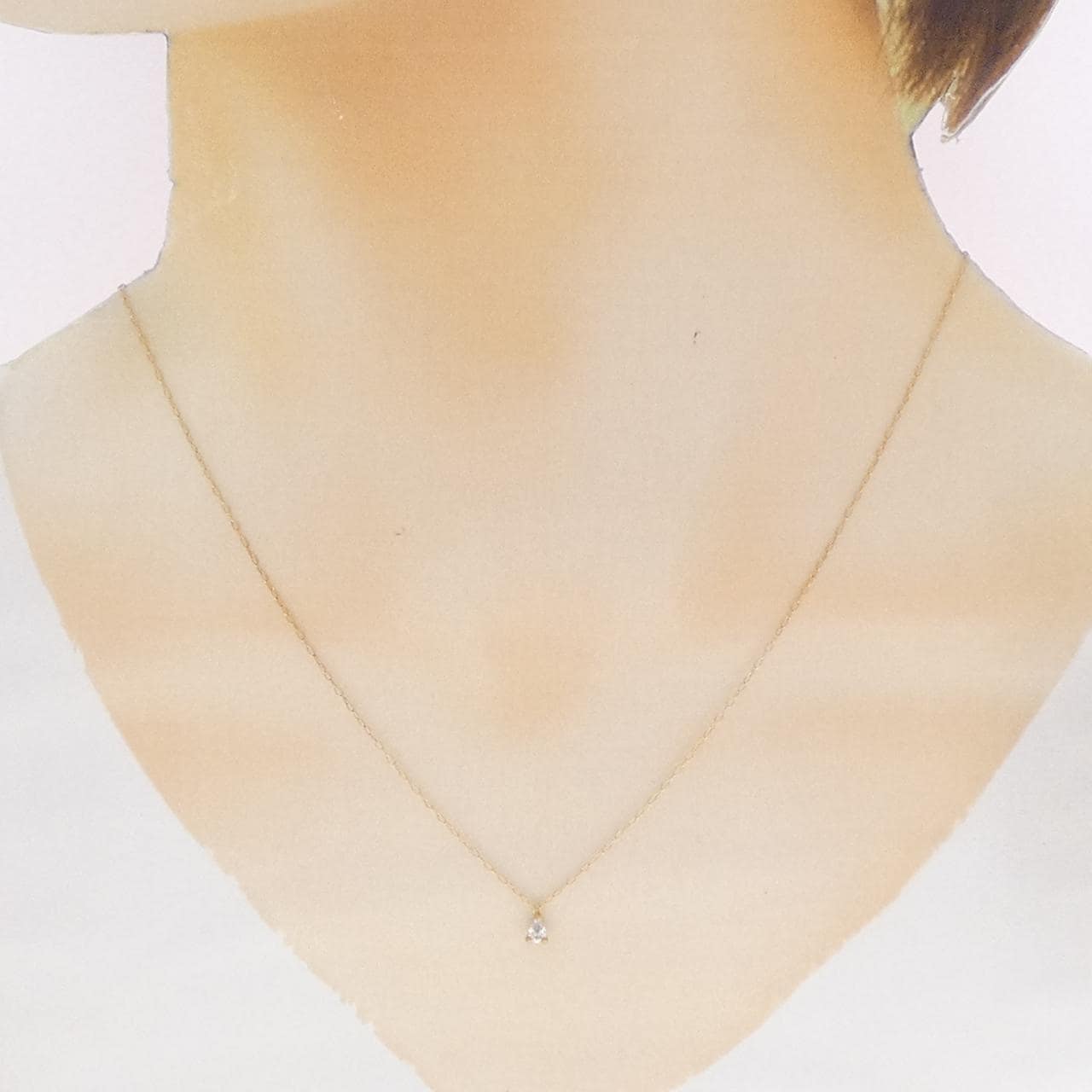K18YG ダイヤモンド ネックレス 0.09CT
