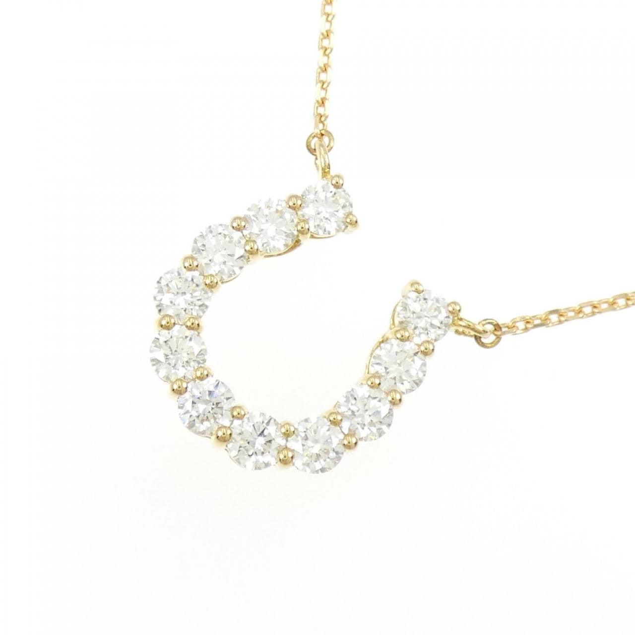 [BRAND NEW] K18YG Diamond Necklace 1.043CT GH VS1-SI1 EXT-GOOD