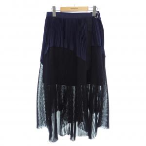 sacai / サカイ | 2023SS | MINI SKIRT WITH ASYMMETRICAL HEM  