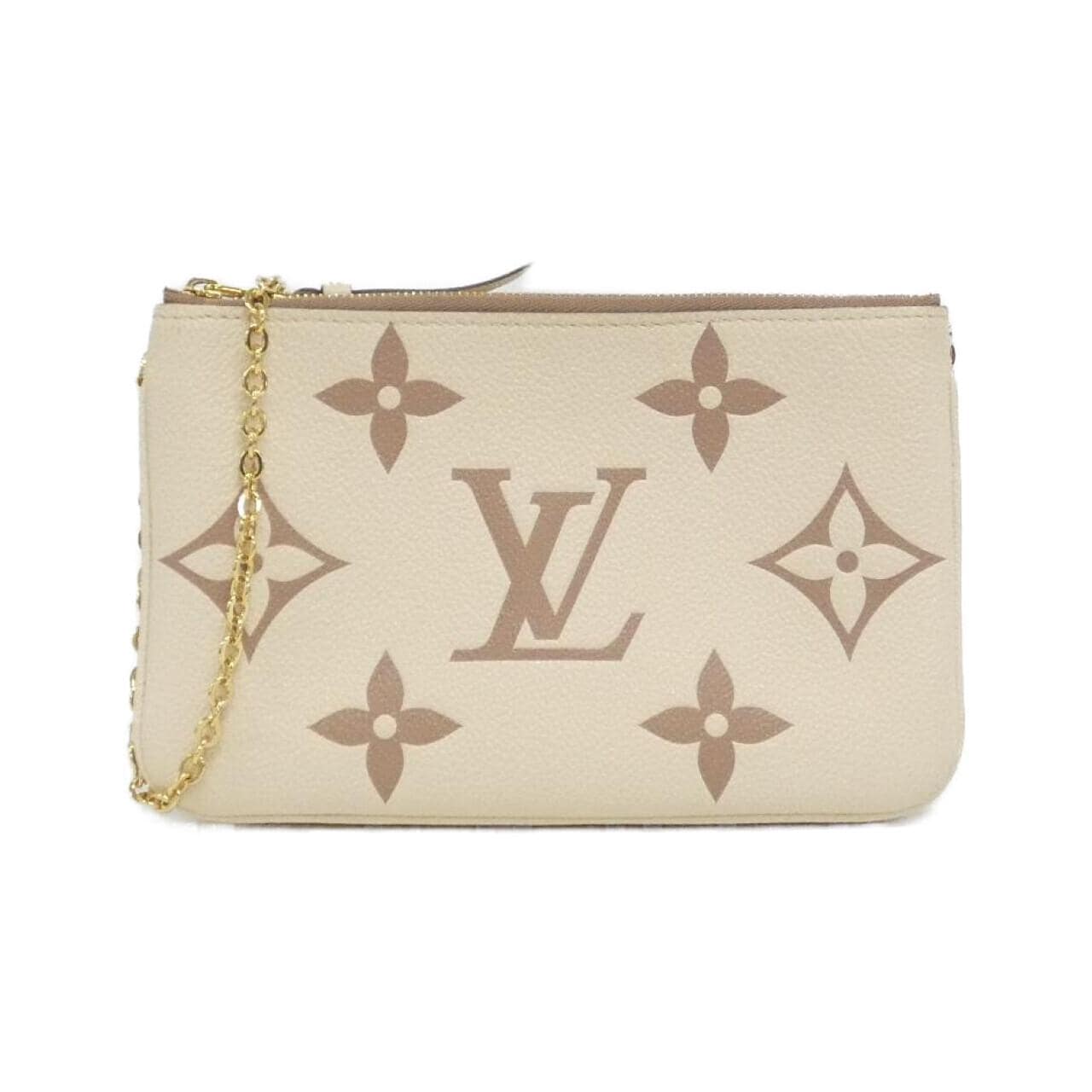 LOUIS VUITTON雙色Monogram Empreinte Pochette 雙拉鍊 2020AW M80084 單肩包