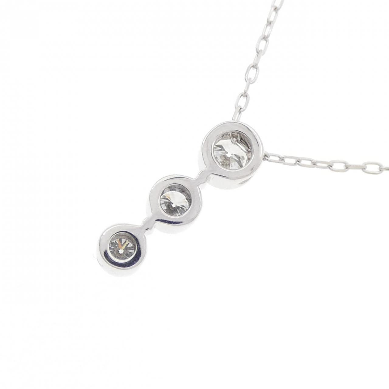 K18WG ダイヤモンド ネックレス 0.30CT