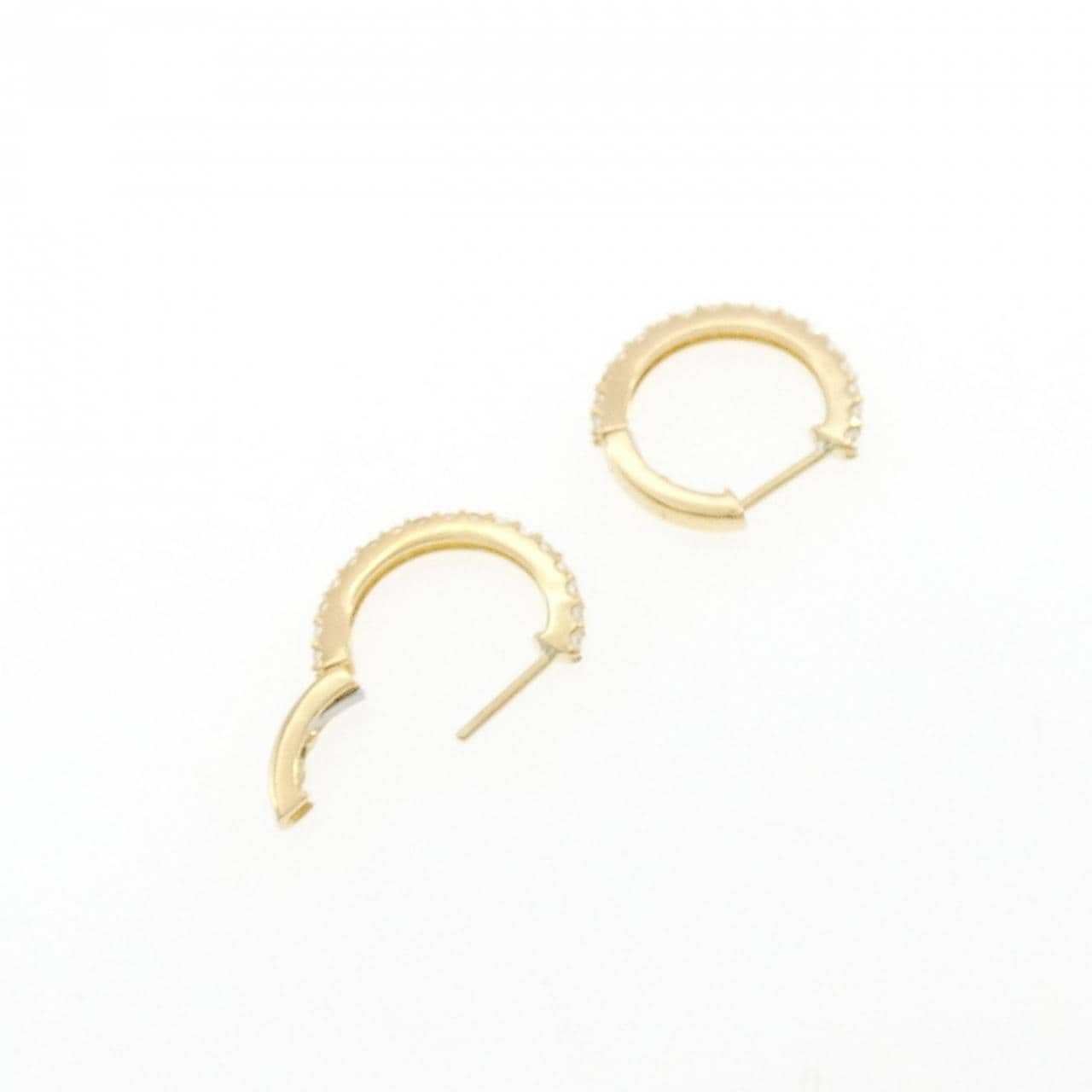【新品】K18YG ダイヤモンド フープ ピアス 0.404CT