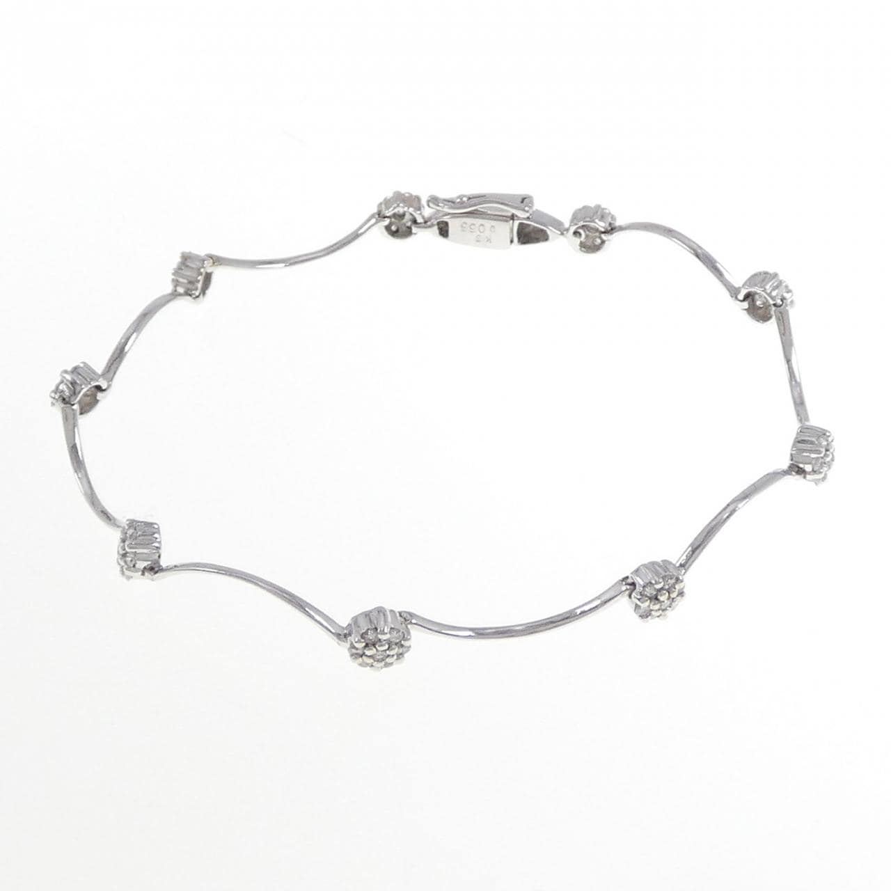 K18WG Diamond Bracelet 0.66CT