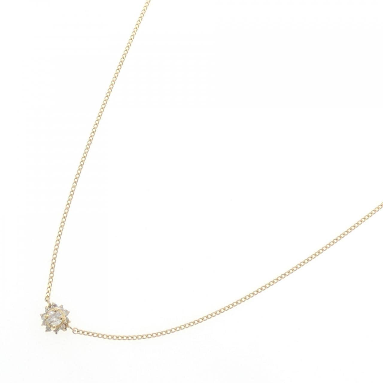 K18YG ダイヤモンド ネックレス 0.12CT