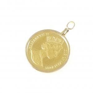 K18YG(枠) コイン ペンダント