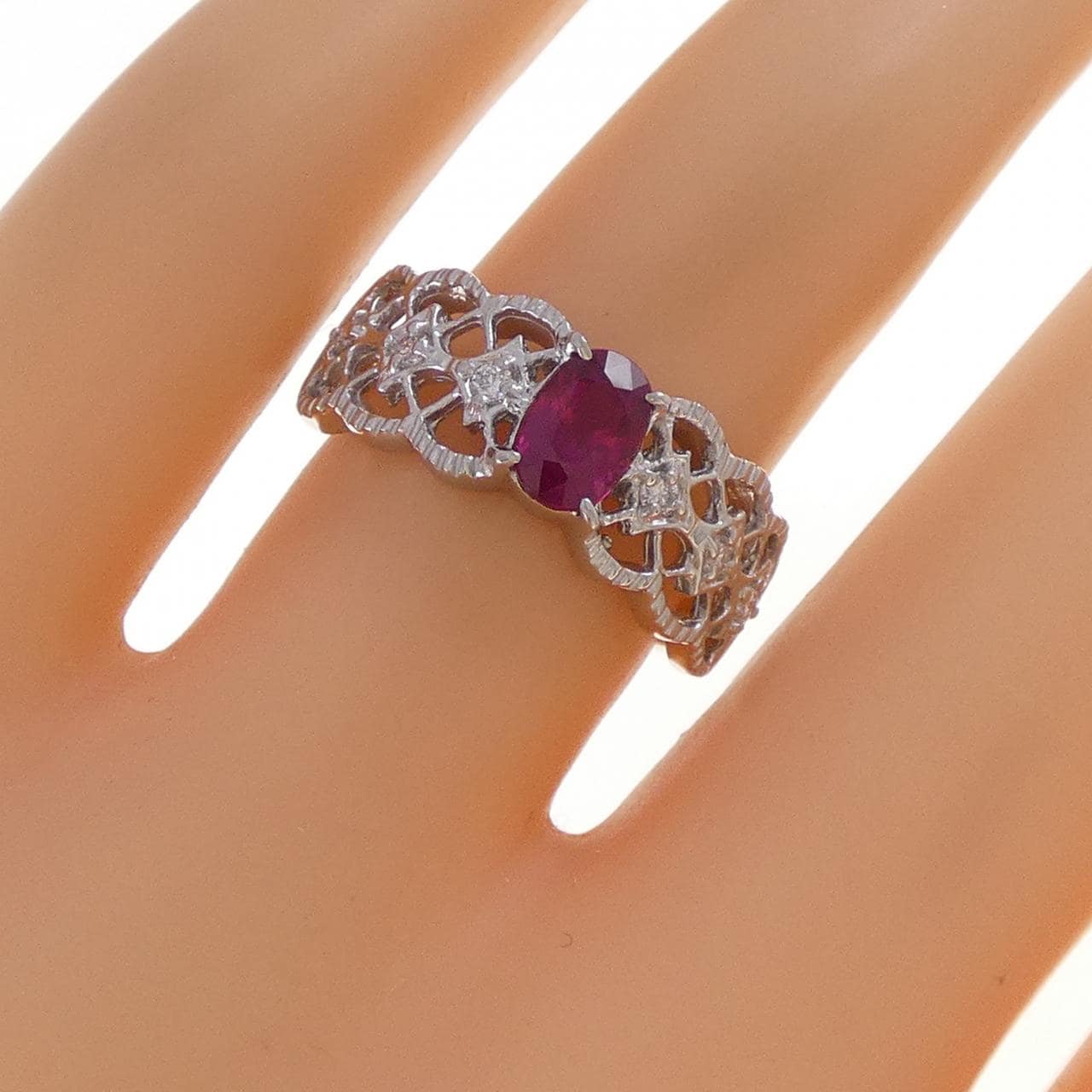 PT900 ルビー リング 0.786CT