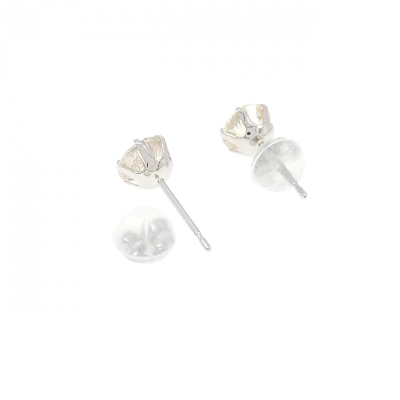 PT900 Solitaire Diamond Earrings 1.20CT