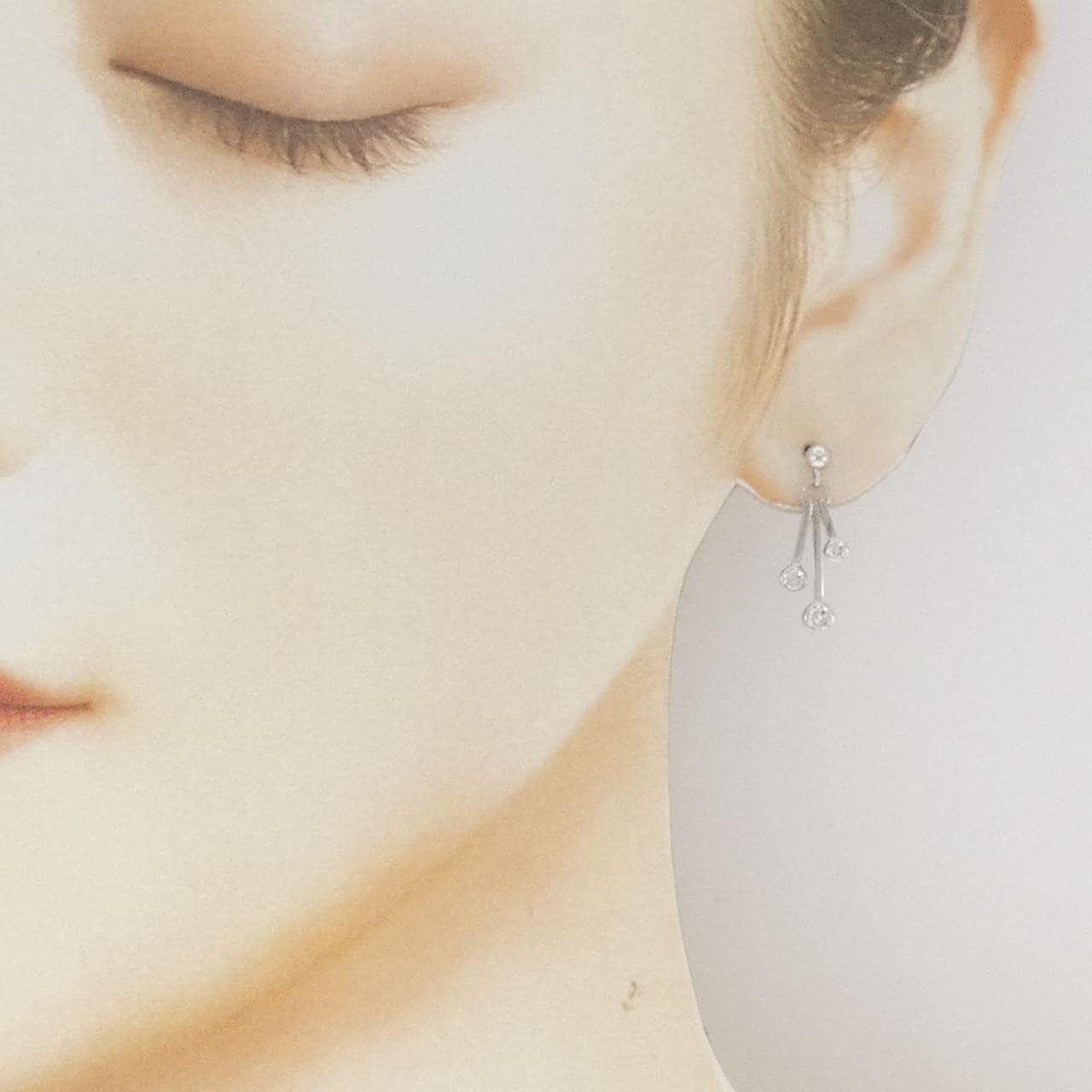 PT900 ダイヤモンド ピアス 0.40CT