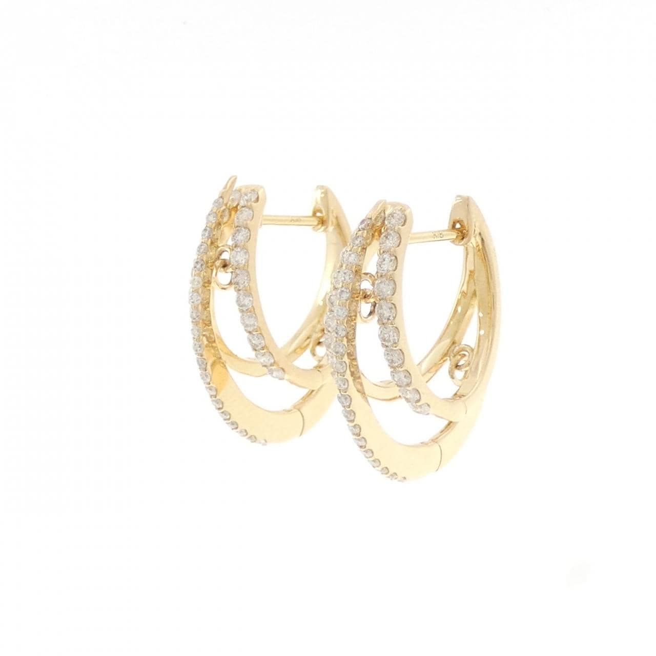 K18YG ダイヤモンド ピアス 0.80CT