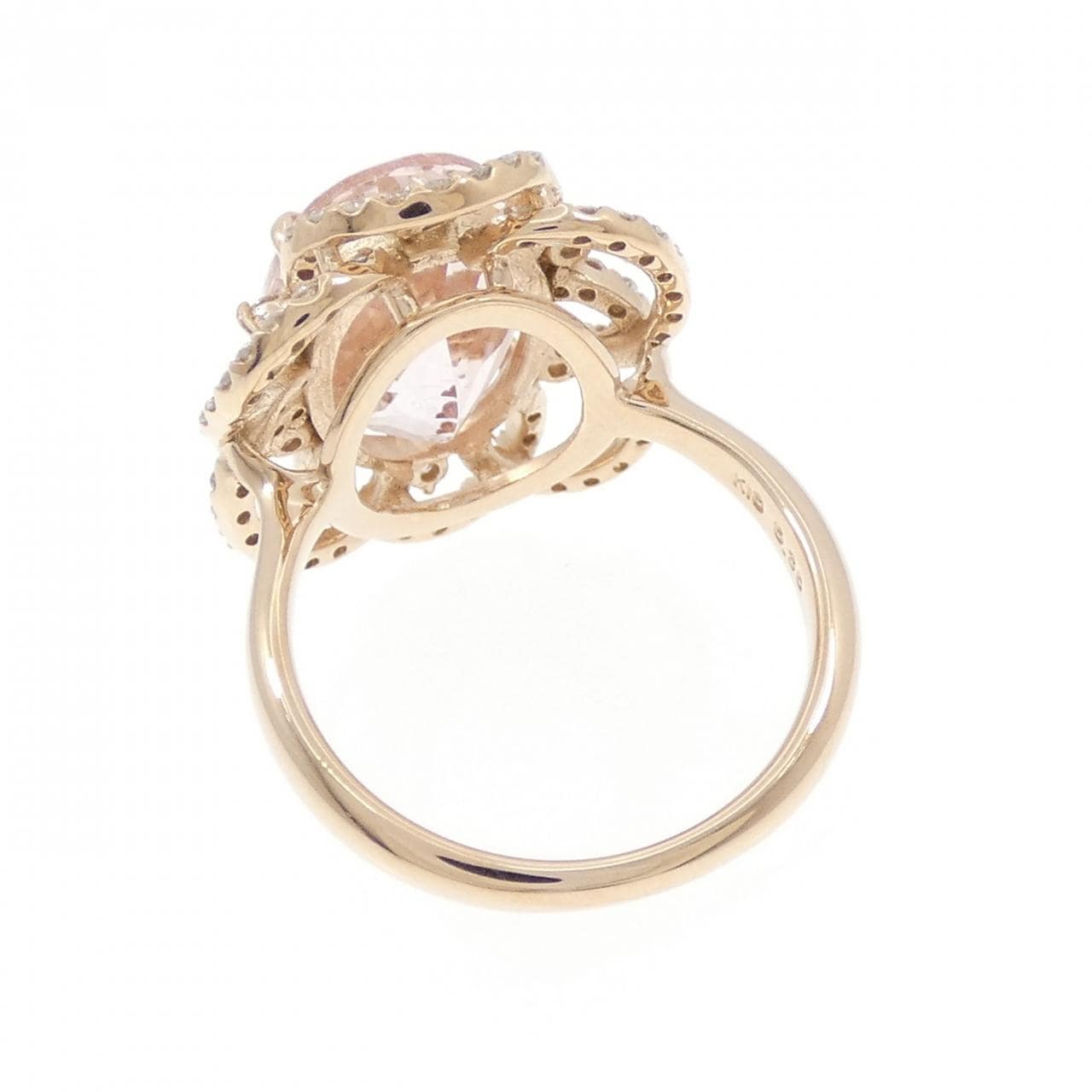 K18PG モルガナイト リング 5.36CT