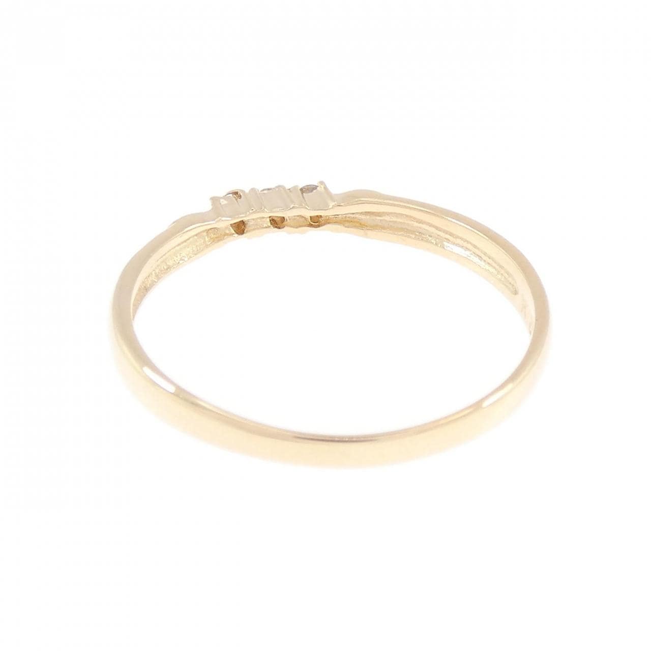 K18YG スリーストーン ダイヤモンド リング 0.05CT