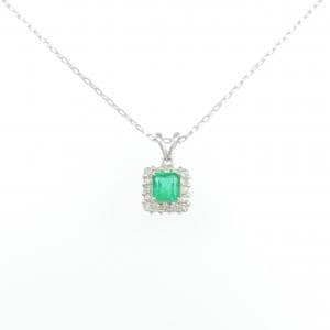 K18WG エメラルド ネックレス 0.45CT