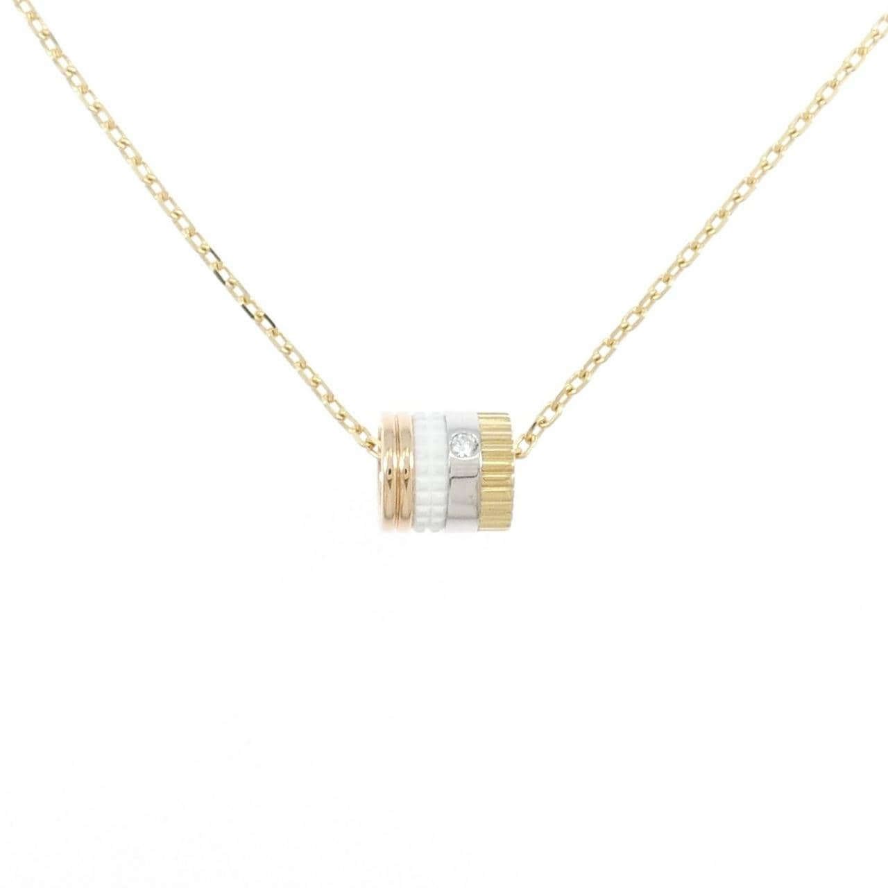 ブシュロン キャトル ホワイト スモール ネックレス