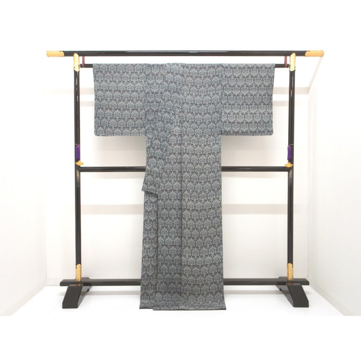 小紋　天然阿波藍　佐藤昭人　身幅２Ｌ寸