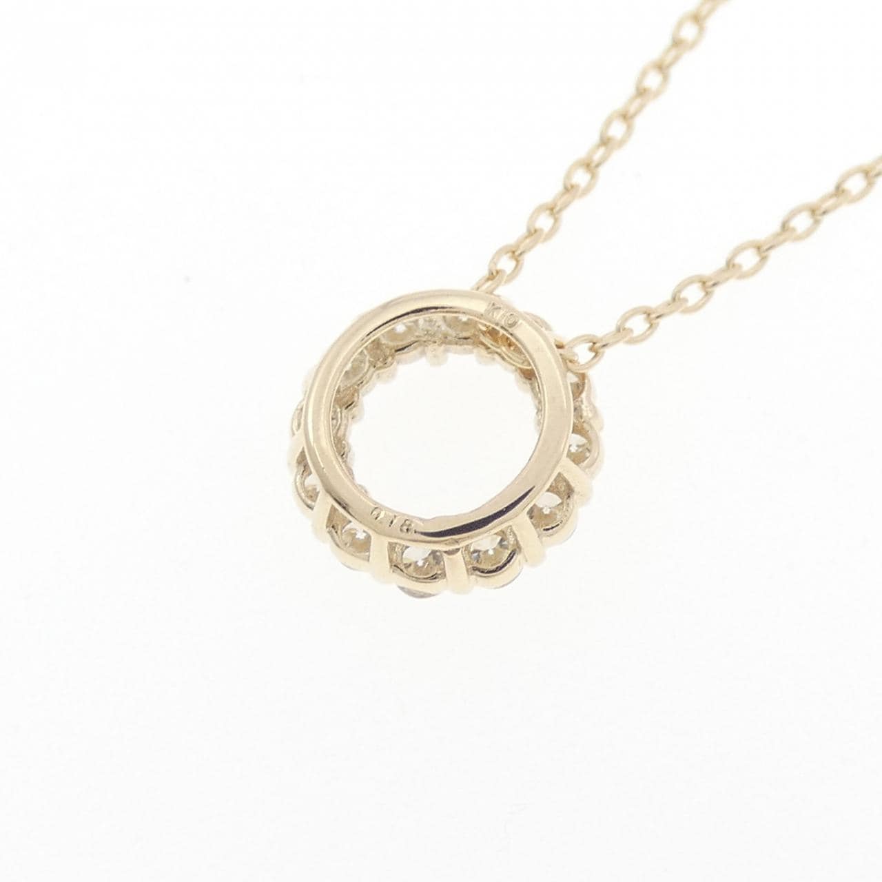 【リメイク】K10YG ダイヤモンド ネックレス 0.18CT