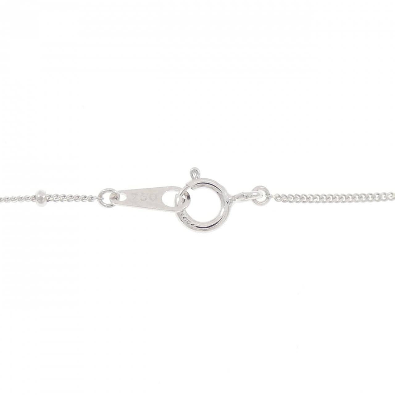 K18PG/750WG フラワー ダイヤモンド ネックレス 0.25CT
