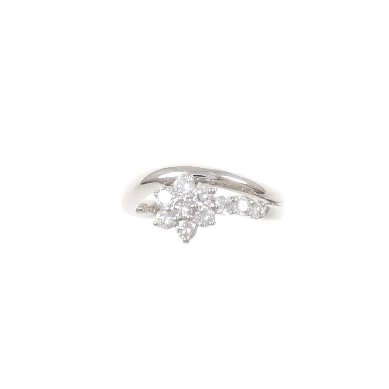 PT900 フラワー ダイヤモンド リング 0.50CT