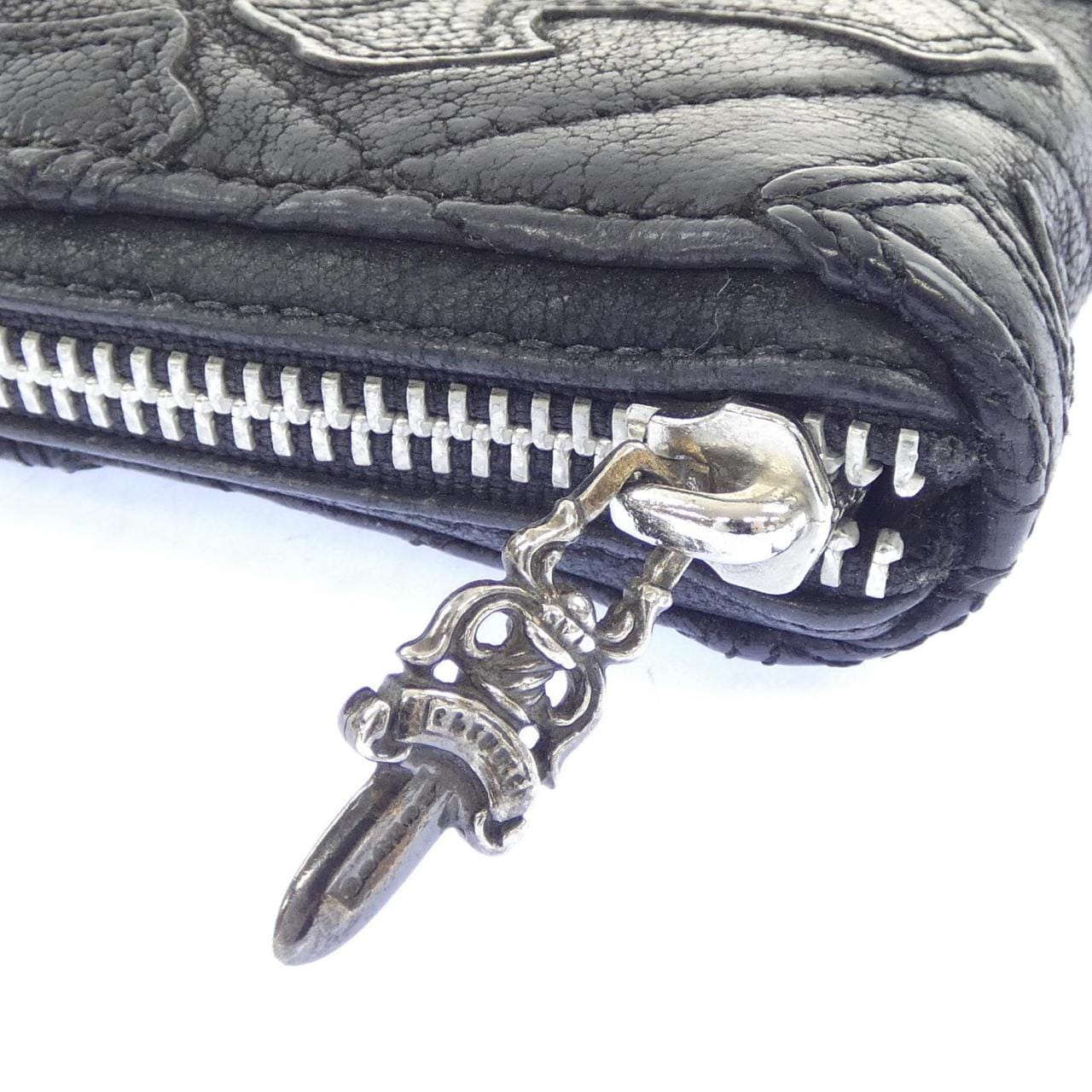 クロムハーツ CHROME HEARTS REC F ZIP QUILTED CEMETERY CROSS WALLET