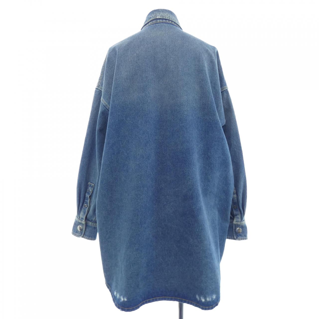 プラダ PRADA トライアングルロゴ オーバーサイズ オーガニックデニムシャツ GFC036 S212 1ZAB シャツ