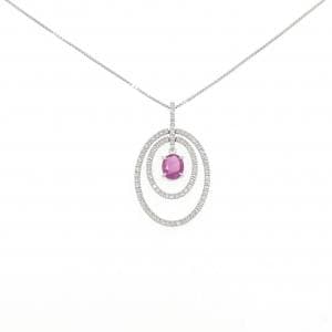 K14WG ルビー ネックレス 0.56CT