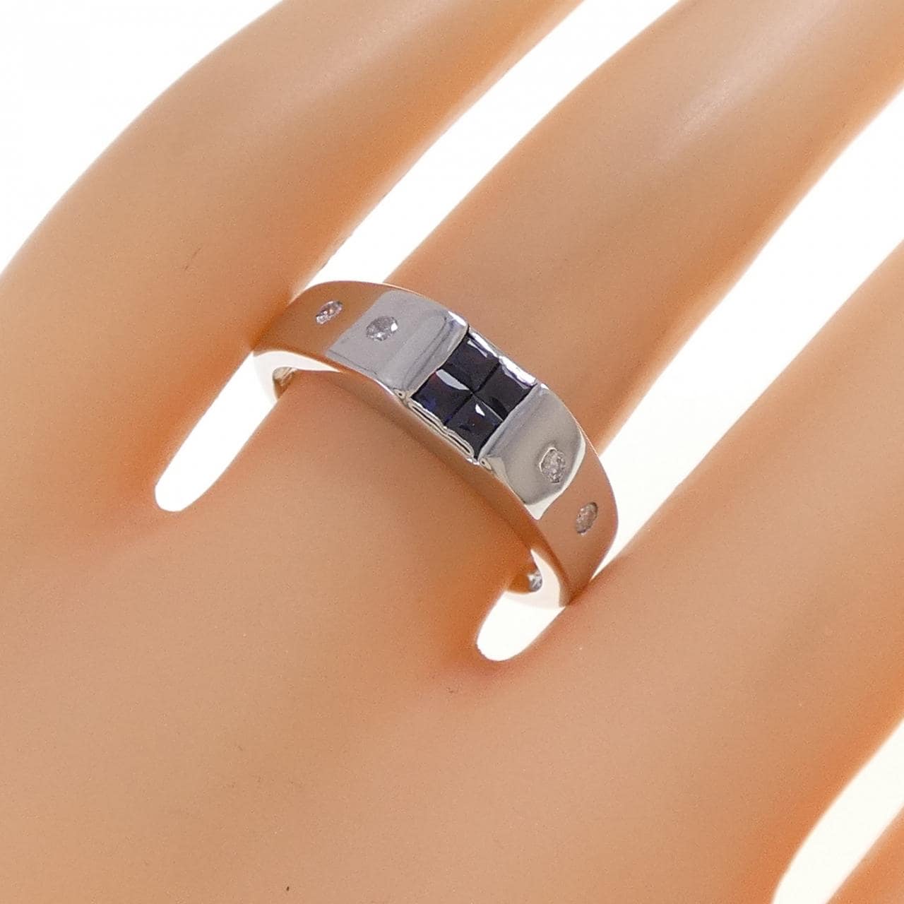 PT900 サファイヤ リング 0.35CT