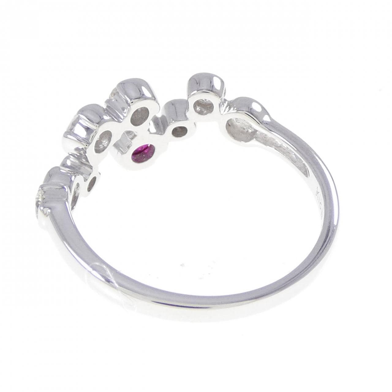 K18WG ルビー リング 0.25CT